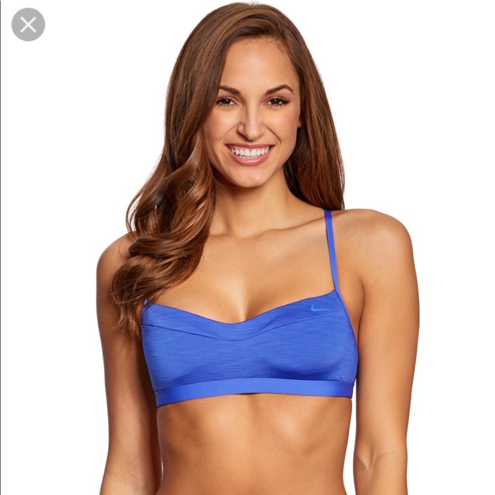 NWT Nike Solid & Striped Iconic Sculpt Bikini Top‎ XL Active Workout Swim